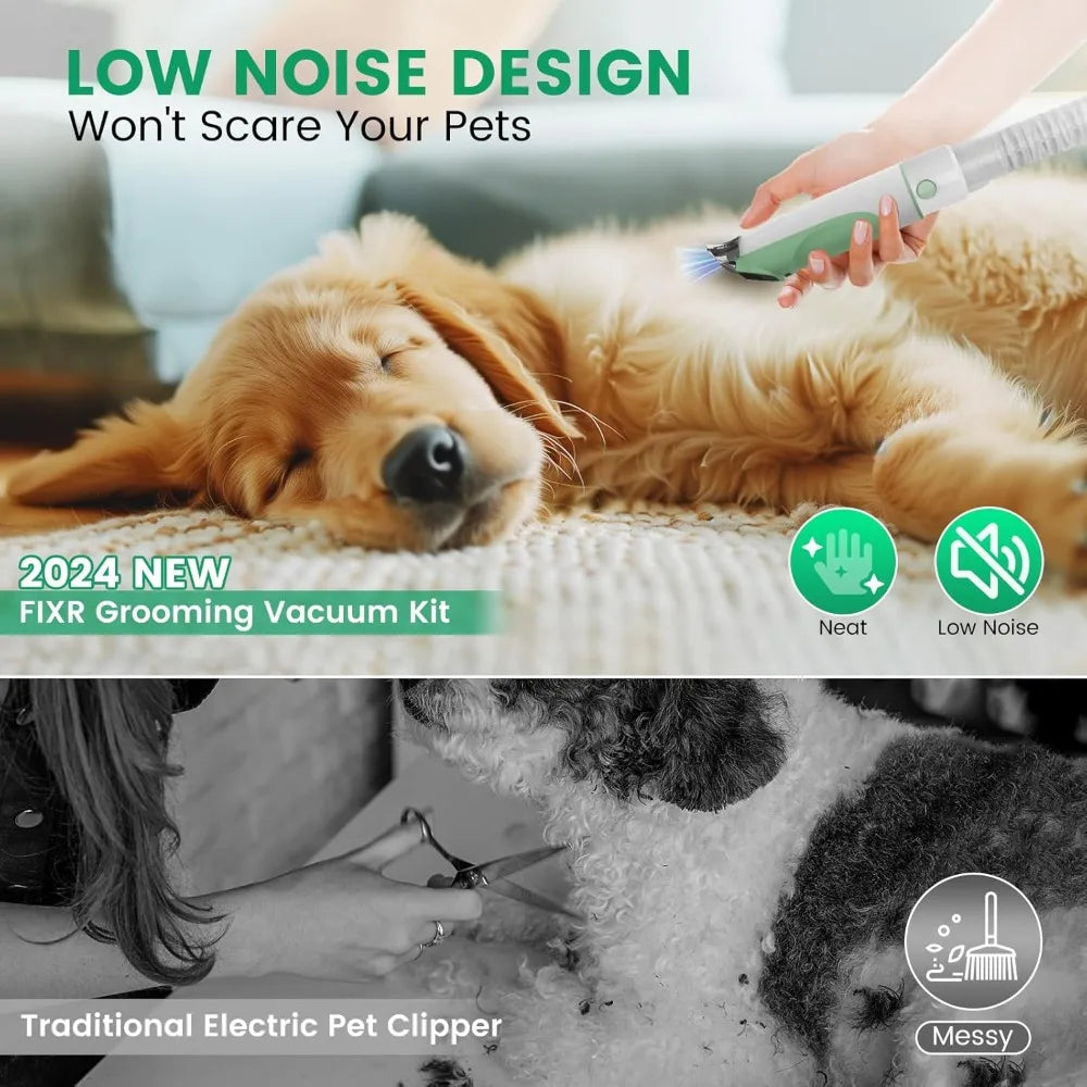 Brand new Dog Grooming Vacuum, Pet Grooming Kit, Dog Clipper Nail Trimmer Grinder, 2.5L Dust Cup 7 Grooming Tools
