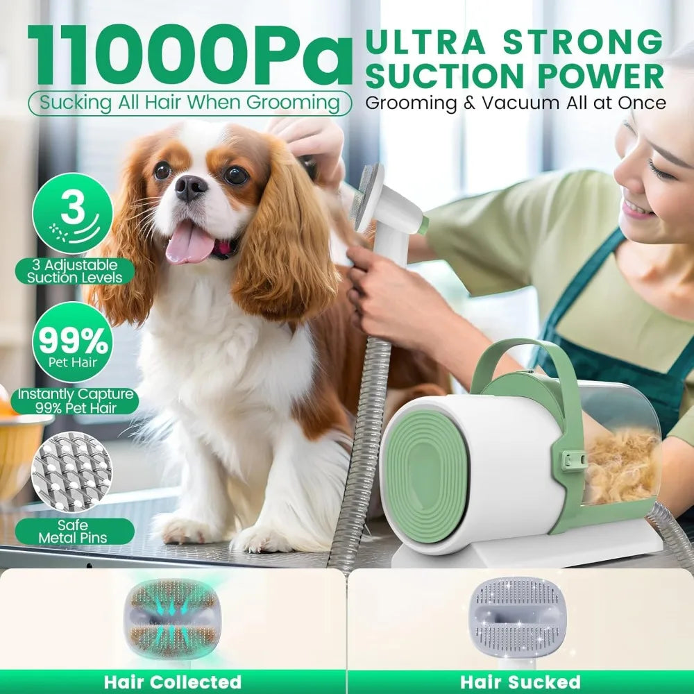 Brand new Dog Grooming Vacuum, Pet Grooming Kit, Dog Clipper Nail Trimmer Grinder, 2.5L Dust Cup 7 Grooming Tools