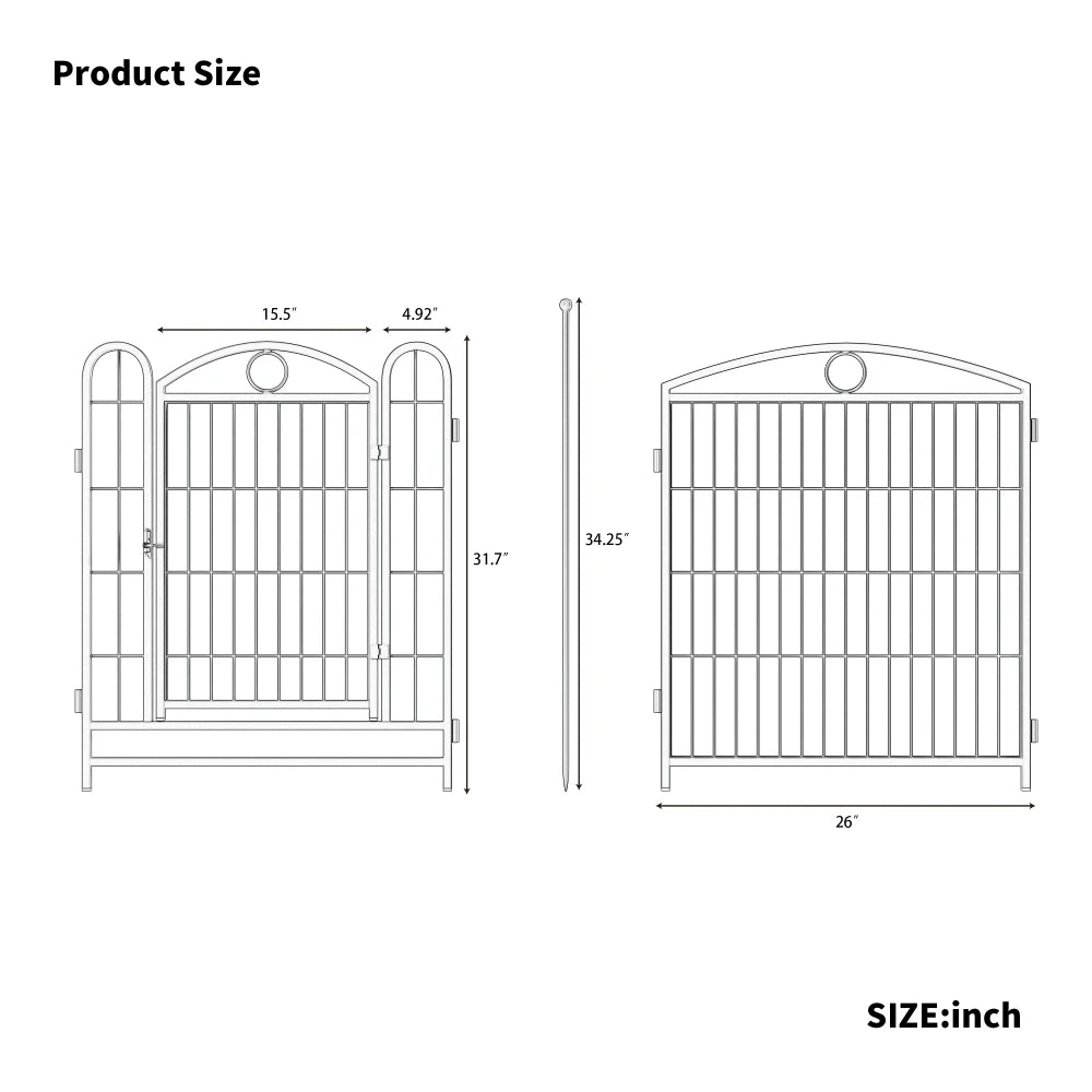 Dog Playpen Indoor 32 inch 8 Panels Metal Dog Pen Pet Dog Fence Outdoor Exercise Pen with Doors, Heavy Duty Dog Fence Puppy Pen