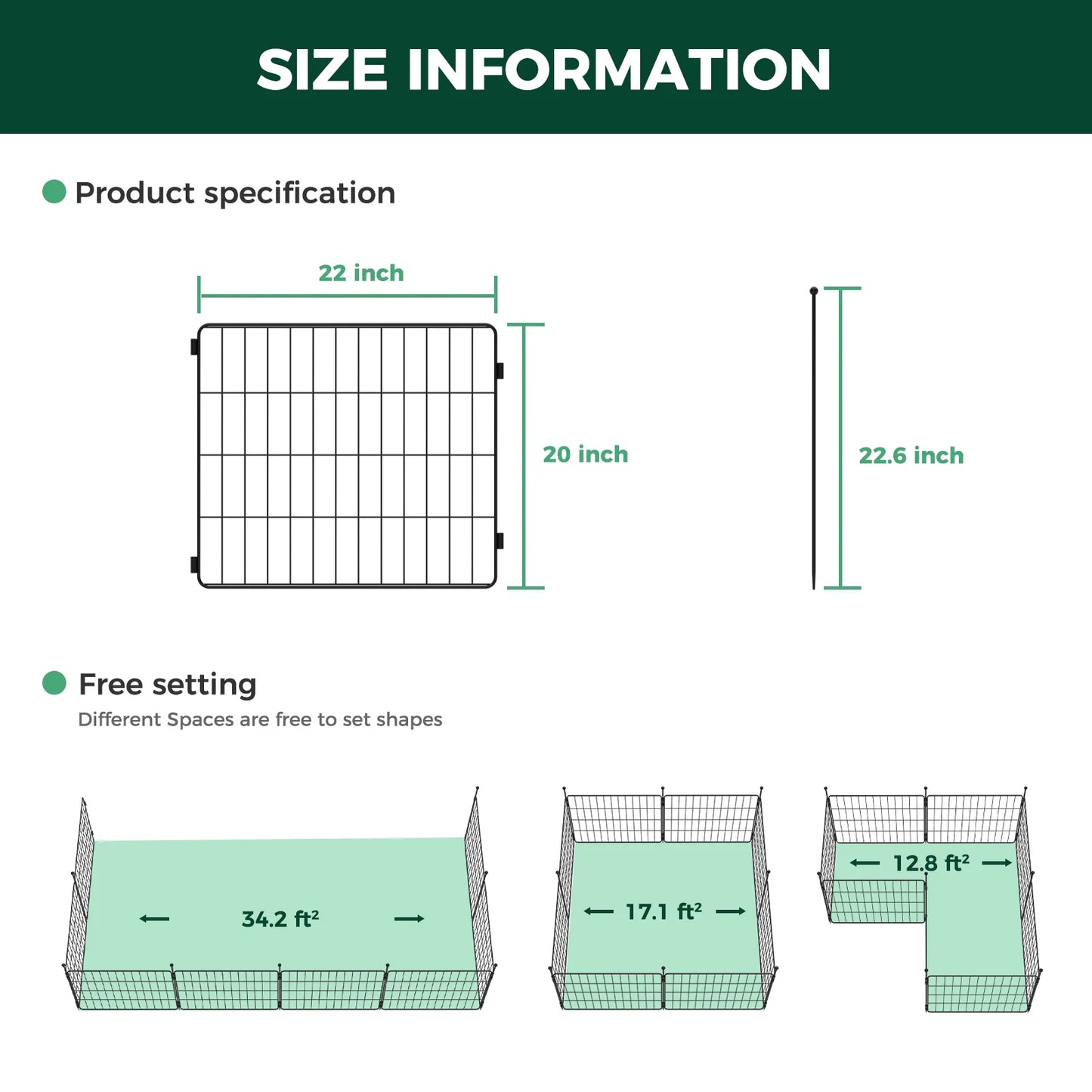 FXW MiniPaws Dog Playpen Designed for Puppies/Small Dogs, Expandable Dog Pen for Indoor/Outdoor Use